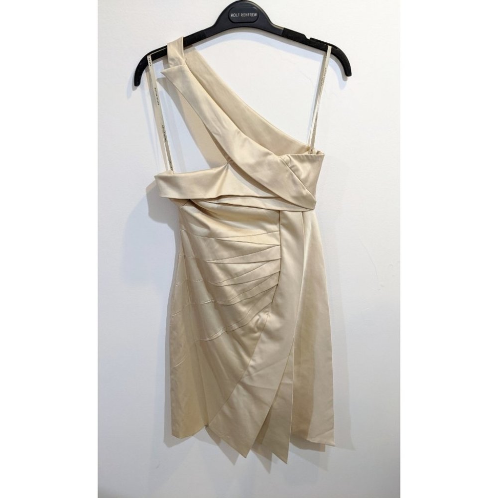 Karen Millen | Champagne one-shoulder formal cocktail dress